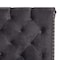 Baxton Studio Candace Luxe and Glamour Dark Grey Velvet Upholstered Queen Size Bed 149-8951 - alternate 2